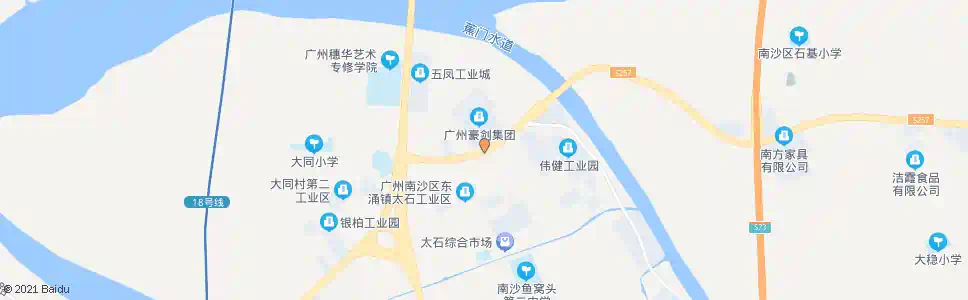 广州太石工业区_公交站地图_广州公交_妙搜公交查询2025