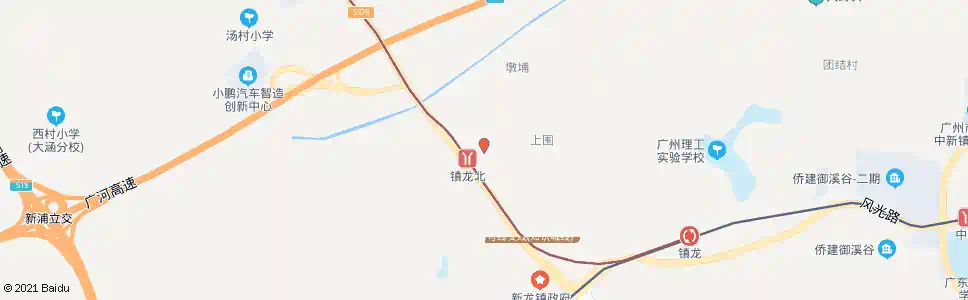 广州新田村口_公交站地图_广州公交_妙搜公交查询2025