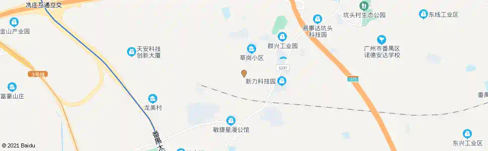 广州横坑村_公交站地图_广州公交_妙搜公交查询2025