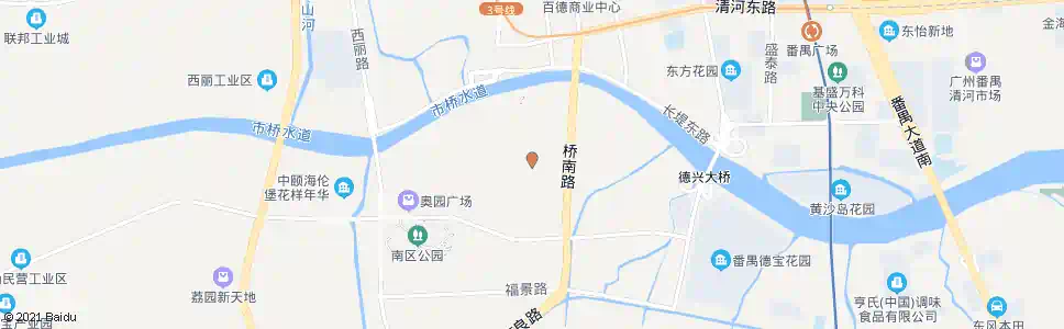 广州番禺华景新城(桥南路)_公交站地图_广州公交_妙搜公交查询2025