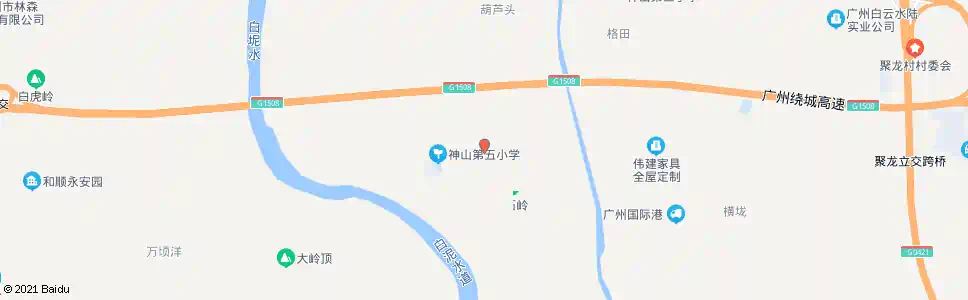 广州杨山村_公交站地图_广州公交_妙搜公交查询2025