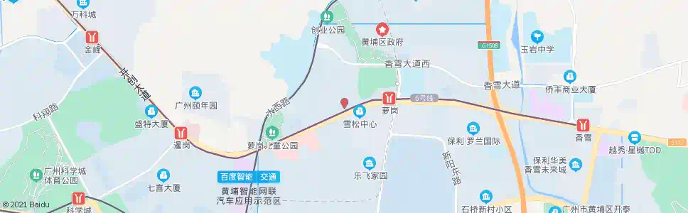 广州香雪山南_公交站地图_广州公交_妙搜公交查询2025