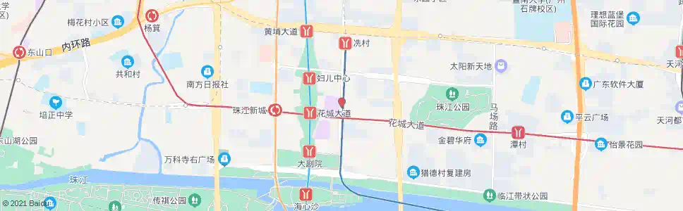 广州冼村路中_公交站地图_广州公交_妙搜公交查询2025