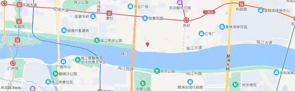 广州临江大道(员村南街口)_公交站地图_广州公交_妙搜公交查询2025