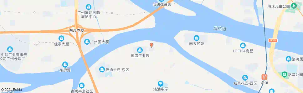 广州西一村工业路_公交站地图_广州公交_妙搜公交查询2025