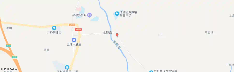 广州派潭村_公交站地图_广州公交_妙搜公交查询2025