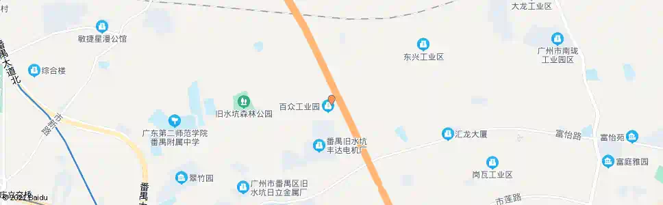 广州旧水坑村尾_公交站地图_广州公交_妙搜公交查询2025