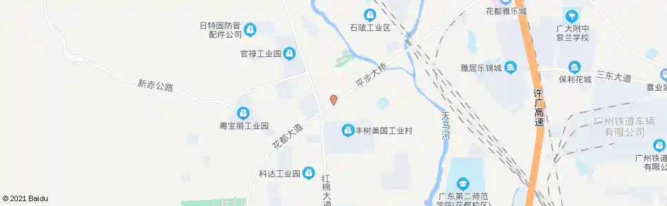 广州美国工业园_公交站地图_广州公交_妙搜公交查询2025