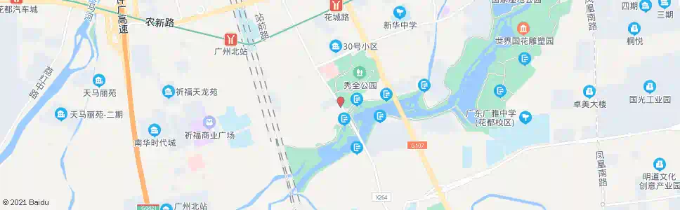 广州新华街道办_公交站地图_广州公交_妙搜公交查询2025
