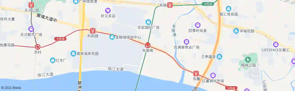 广州车陂南_公交站地图_广州公交_妙搜公交查询2025