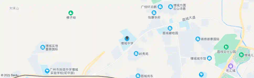 广州增城中学_公交站地图_广州公交_妙搜公交查询2025