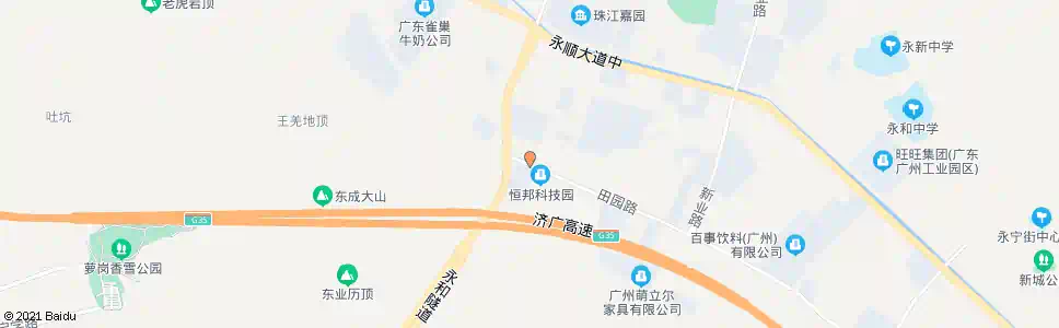 广州田园路_公交站地图_广州公交_妙搜公交查询2025