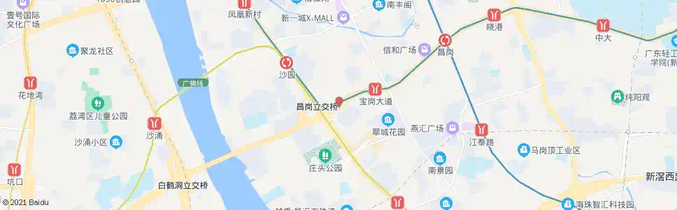 广州昌岗西路_公交站地图_广州公交_妙搜公交查询2025