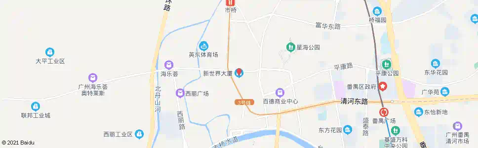广州新世界大厦_公交站地图_广州公交_妙搜公交查询2025