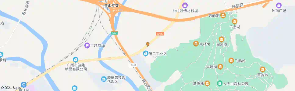 广州钟村交警中队_公交站地图_广州公交_妙搜公交查询2025
