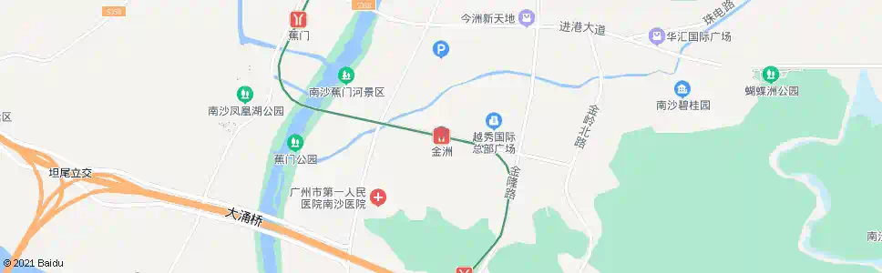 广州金洲(进港大道)_公交站地图_广州公交_妙搜公交查询2025