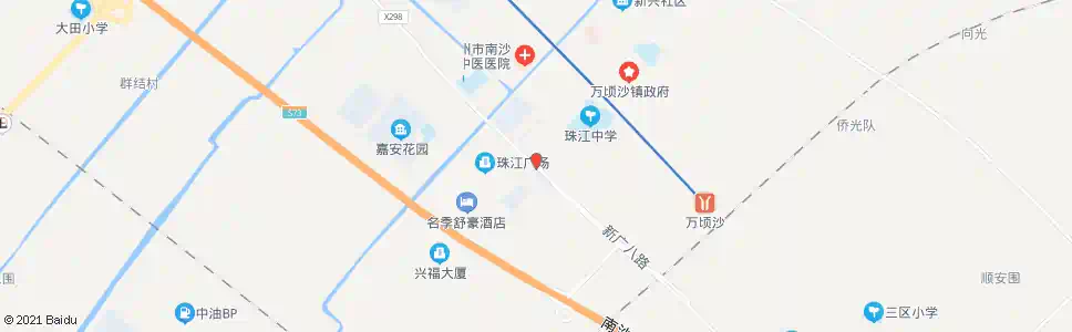 广州珠江街(灵新大道)_公交站地图_广州公交_妙搜公交查询2025