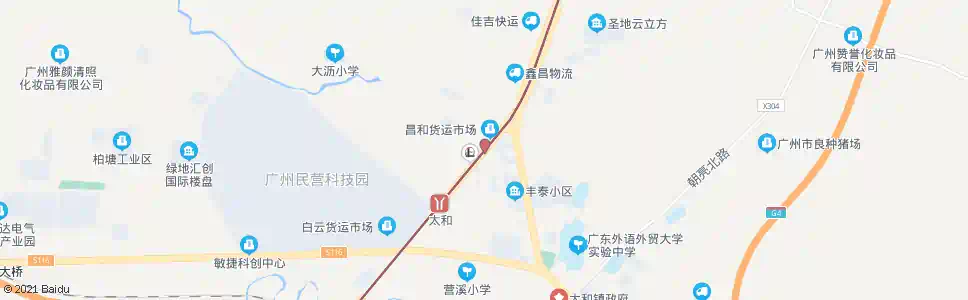 广州丰泰小区路口_公交站地图_广州公交_妙搜公交查询2025