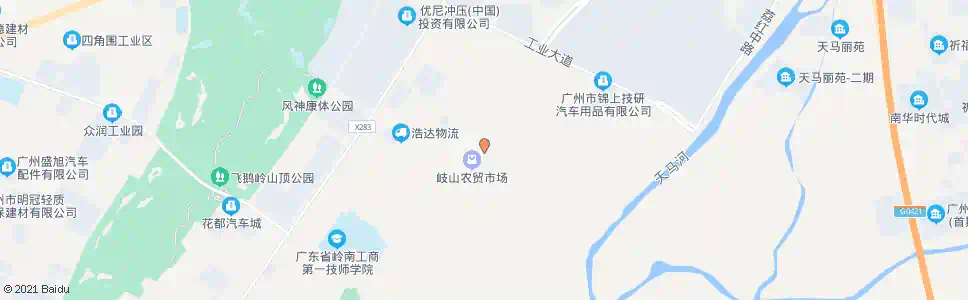 广州岐山村(花都)_公交站地图_广州公交_妙搜公交查询2025