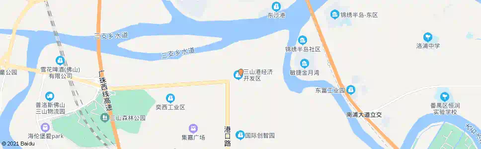 广州三山货柜码头_公交站地图_广州公交_妙搜公交查询2025