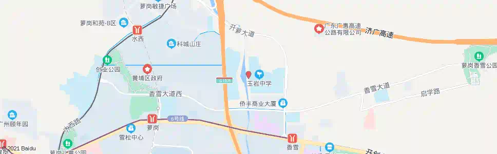 广州香雪八路中_公交站地图_广州公交_妙搜公交查询2025