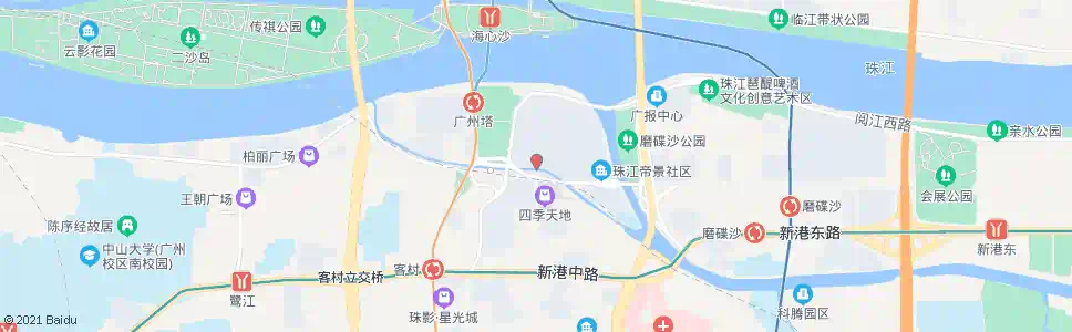 广州珠江帝景酒店_公交站地图_广州公交_妙搜公交查询2025