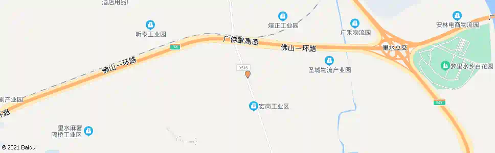 广州宏岗沥口村_公交站地图_广州公交_妙搜公交查询2025