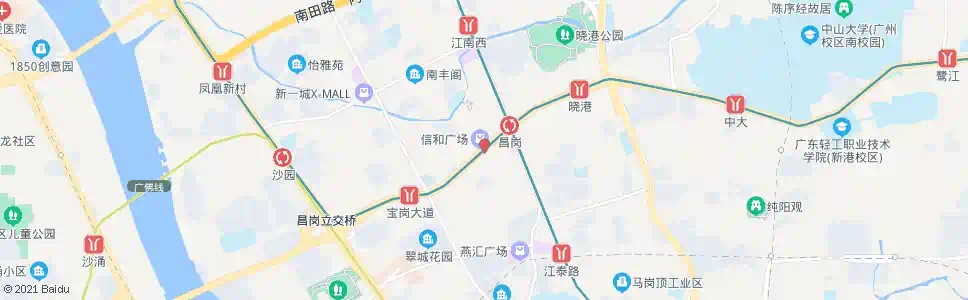广州信和广场(昌岗中路)_公交站地图_广州公交_妙搜公交查询2025