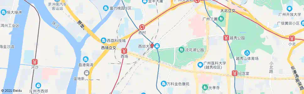 广州官堂西_公交站地图_广州公交_妙搜公交查询2025
