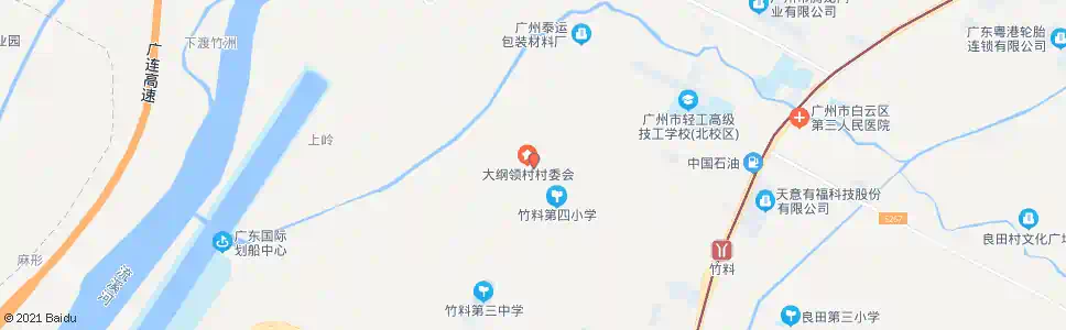 广州纲领村_公交站地图_广州公交_妙搜公交查询2025