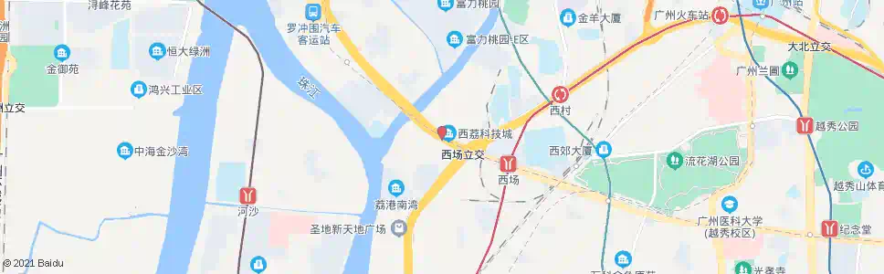 广州西场电器城_公交站地图_广州公交_妙搜公交查询2025