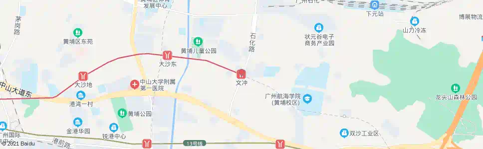 广州文冲_公交站地图_广州公交_妙搜公交查询2025