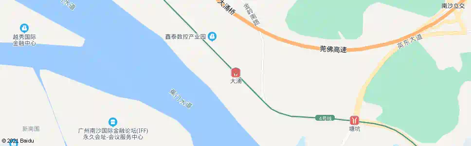 广州大涌水闸_公交站地图_广州公交_妙搜公交查询2025