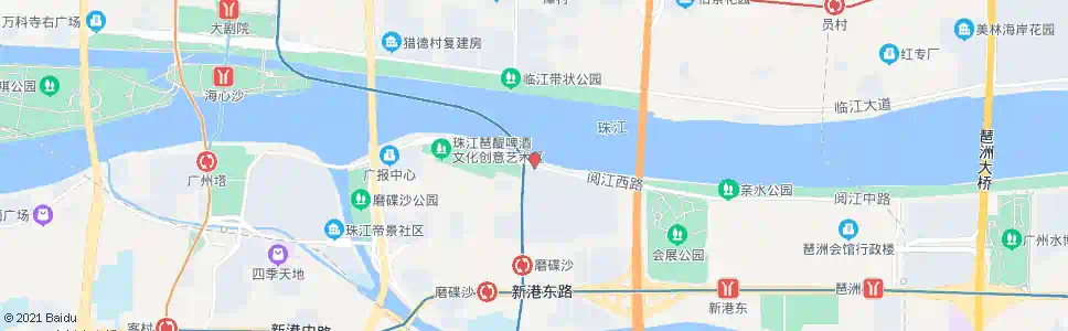 广州阅江西路中_公交站地图_广州公交_妙搜公交查询2025