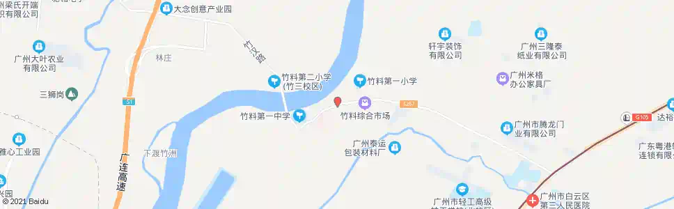 广州竹料总站_公交站地图_广州公交_妙搜公交查询2025