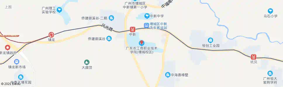广州农工商学院(增城)_公交站地图_广州公交_妙搜公交查询2025
