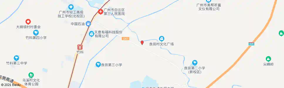 广州良田大道_公交站地图_广州公交_妙搜公交查询2025