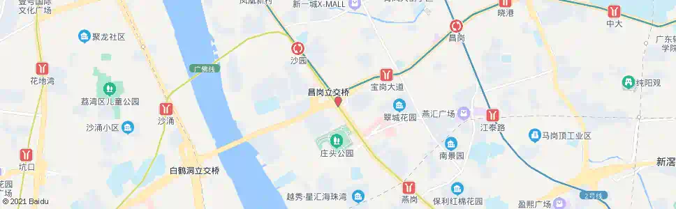 广州工业大道中_公交站地图_广州公交_妙搜公交查询2025