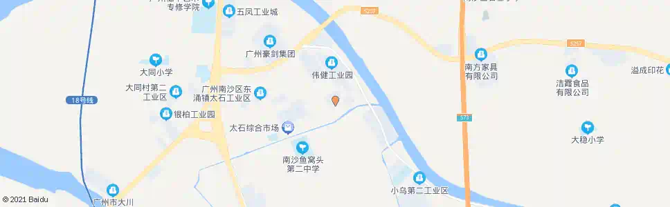 广州太石市场_公交站地图_广州公交_妙搜公交查询2025