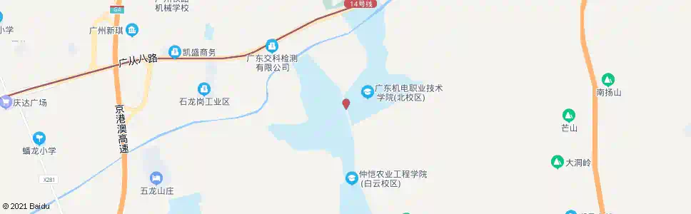 广州广东机电技术学院_公交站地图_广州公交_妙搜公交查询2025