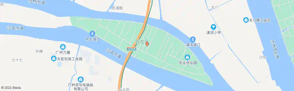 广州观龙岛总站_公交站地图_广州公交_妙搜公交查询2025