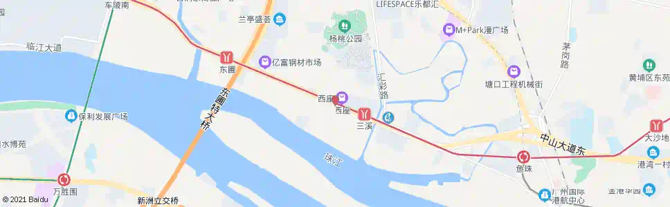 广州石溪村口(黄埔大道)_公交站地图_广州公交_妙搜公交查询2025