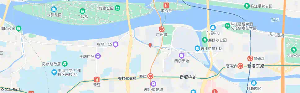 广州赤岗塔_公交站地图_广州公交_妙搜公交查询2025