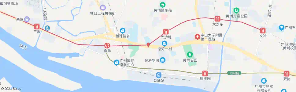 广州珠江村_公交站地图_广州公交_妙搜公交查询2025