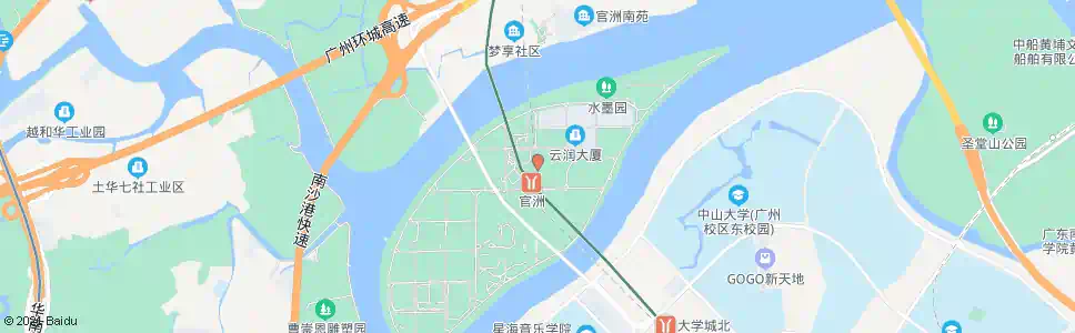 广州生物岛叠翠园_公交站地图_广州公交_妙搜公交查询2025