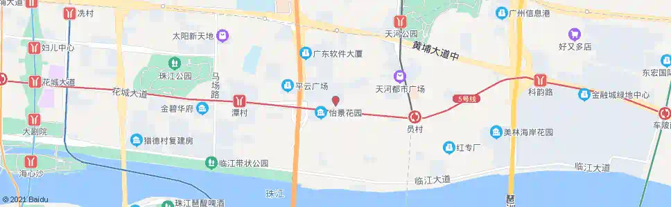广州员村怡景花园_公交站地图_广州公交_妙搜公交查询2025