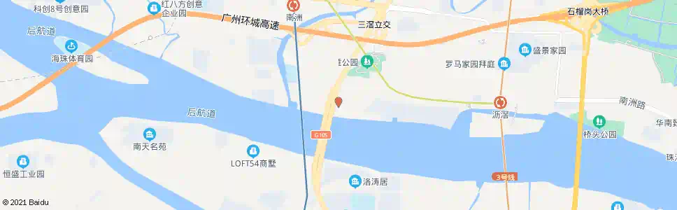 广州洛溪桥脚1_公交站地图_广州公交_妙搜公交查询2025