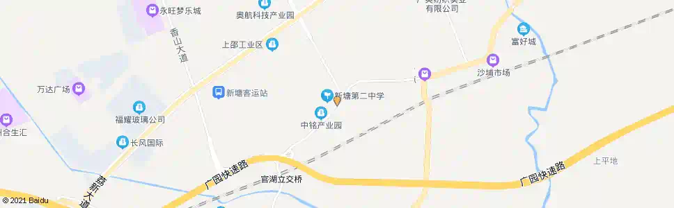 广州新塘二中_公交站地图_广州公交_妙搜公交查询2025