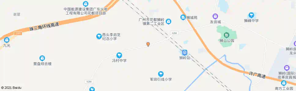 广州军田_公交站地图_广州公交_妙搜公交查询2025
