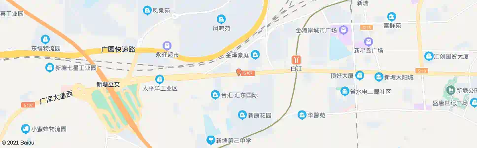 广州新康花园北门_公交站地图_广州公交_妙搜公交查询2025